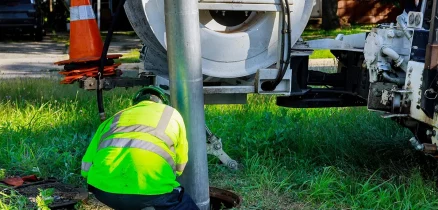 Desentupimento de rede pluvial em São Paulo — drenagem de águas da chuva